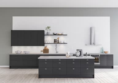 Epoq skuffefront til kjøkken 80X31 cm Edge Black Ash