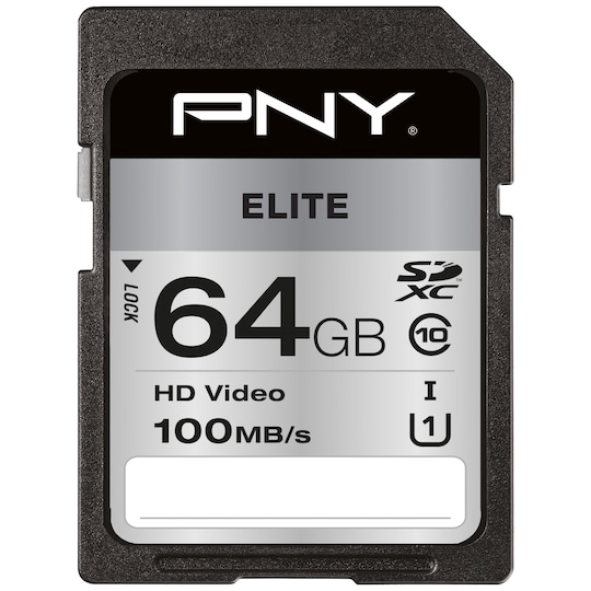PNY Elite SDXC-minnekort 64 GB