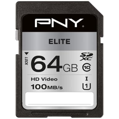 PNY Elite SDXC-minnekort 64 GB