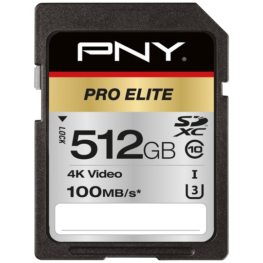 PNY Pro Elite SDXC-minnekort 512 GB