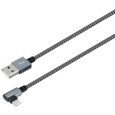 Sandstrøm flettet Lightning-kabel (grå)
