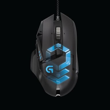 Logitech G502 Proteus Spectrum gamingmus (sort)