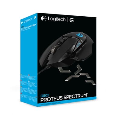 Logitech G502 Proteus Spectrum gamingmus (sort)