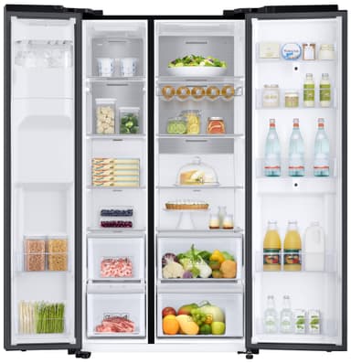 Samsung Family Hub side-by-side kjøleskap RS68N8941B1 (sort)