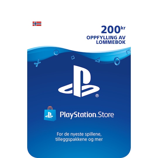 Playstation Live Network Card (PSN) - PS4, PS3, PSP, PS Vita - 200 NOK
