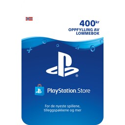 Playstation Live Network Card (PSN) - PS4, PS3, PSP, PS Vita - 400 NOK