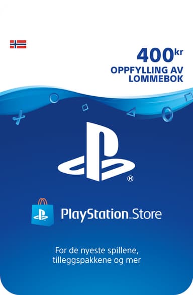 Playstation Live Network Card (PSN) - PS4, PS3, PSP, PS Vita - 400 NOK