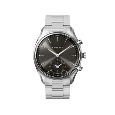 Kronaby Hybrid Smartklokke Sekel 43mm Stål Sort skive