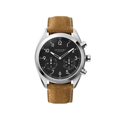 Kronaby Hybrid Smartklokke Apex 43mm Stål Sort skive