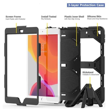 Etui med penneholder og stativ for 10,2'' iPad Black