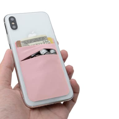 Selvklebende kortholder til mobiltelefon Rosa