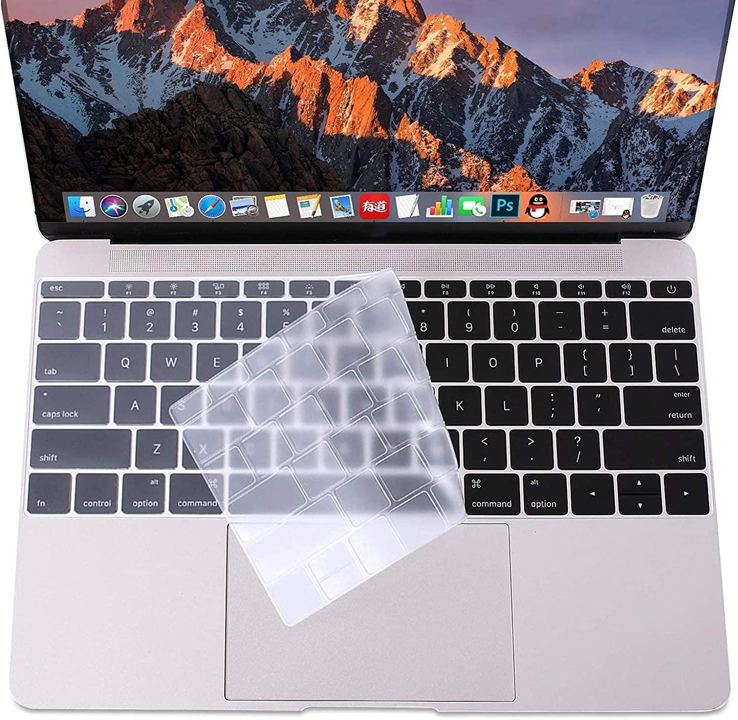 Tastaturdeksel til MacBook Pro 13""/ Retina 12"" silikon Gjennomsiktig