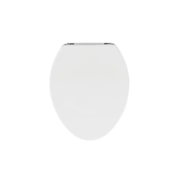 O-formet toalettsete Hvit 44x37 cm