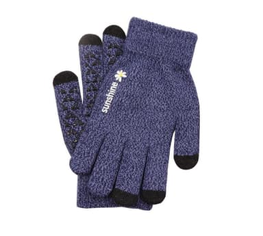 Fingervantar med touch och antislip Marinblå (L)