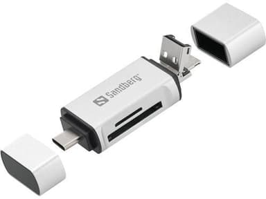Sandberg kortleser USB-C + USB + MicroUSB