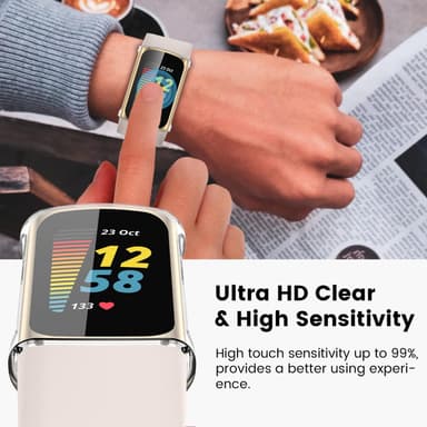 Fitbit Charge 5 skjermbeskytter/skall TPU Transparent
