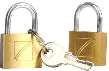 Travel Blue Security hengelås til koffert 20mm 2-pakk (gull)