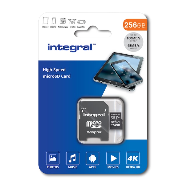 Integral 256GB V30 4K Micro SD card
