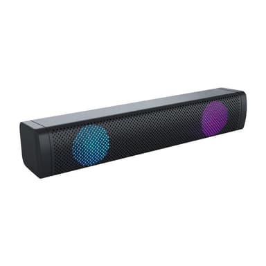 Soundbar med doble høyttalere og LED RGB Black