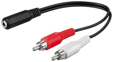 Goobay Lydkabel adapter  3,5 mm hunn til RCA hann