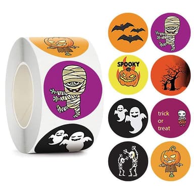 Stickers Halloween 1 rull / 500 stk