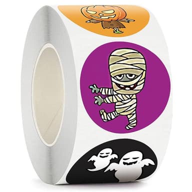 Stickers Halloween 1 rull / 500 stk