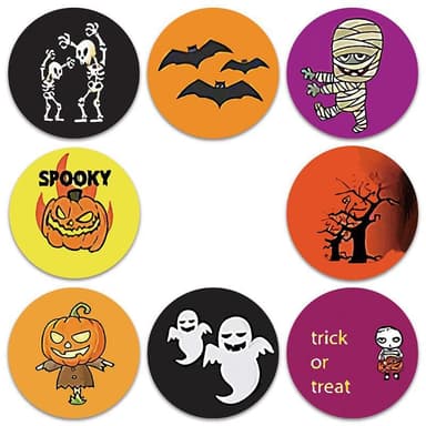 Stickers Halloween 1 rull / 500 stk