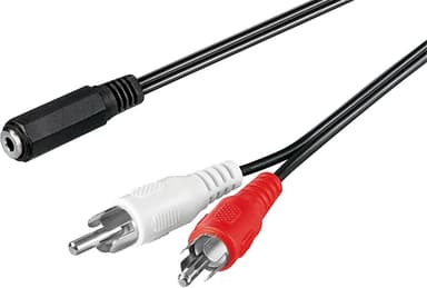 Lydkabel adapter  3,5 mm hunn til RCA hann