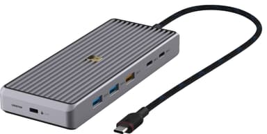 Unisynk 12 port 8K 100W USB-C hub (grå)