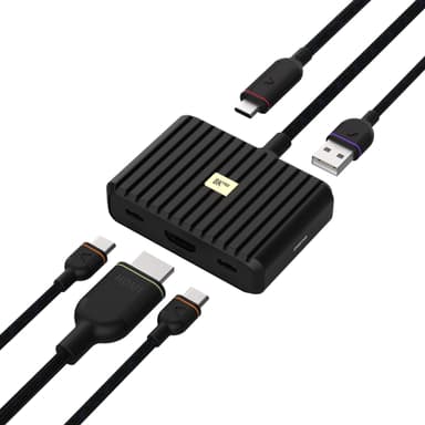 Unisynk 5-porters 8K 100W USB-C hub (sort)