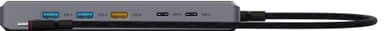 Unisynk 12 port 8K 100W USB-C hub (grå)