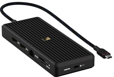 Unisynk 12 port 8K 100W USB-C hub (sort)