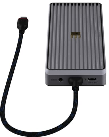 Unisynk 12 port 8K 100W USB-C hub (grå)