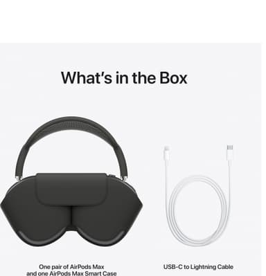 Apple AirPods Max trådløse around-ear hodetelefoner (stellargrå)