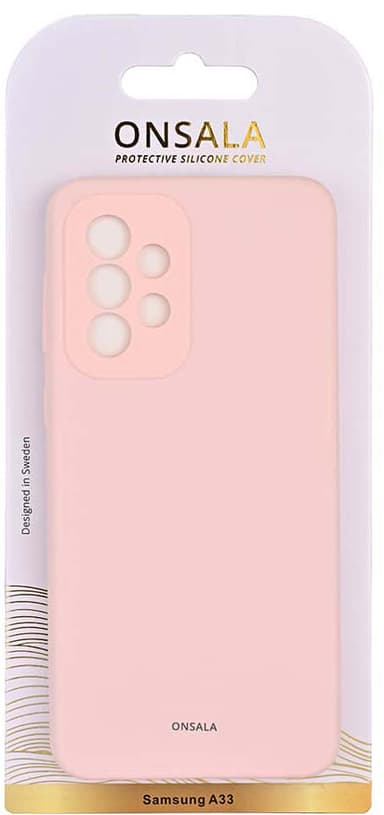 Onsala mobildeksel av silikon til Samsung Galaxy A33 (rosa)