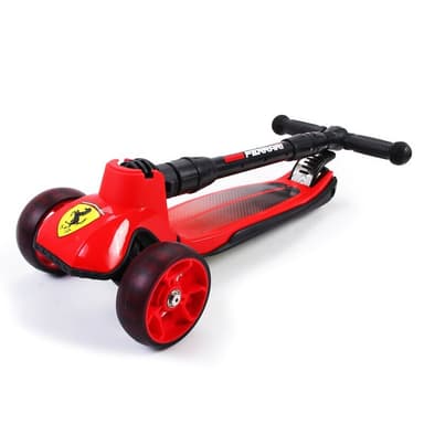 Ferrari sammenleggbar tvillingscooter for barn - rød.