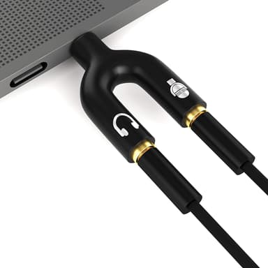 NÖRDIC Sound Adapter 3.5mm adapter for mikrofon og øretelefon