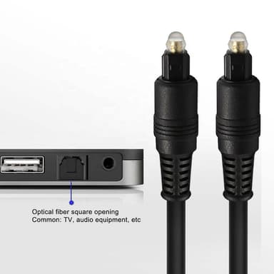 NÖRDIC Toslink-Toslink Digital Fiber Cable 2M Optical SPDIF-kabel