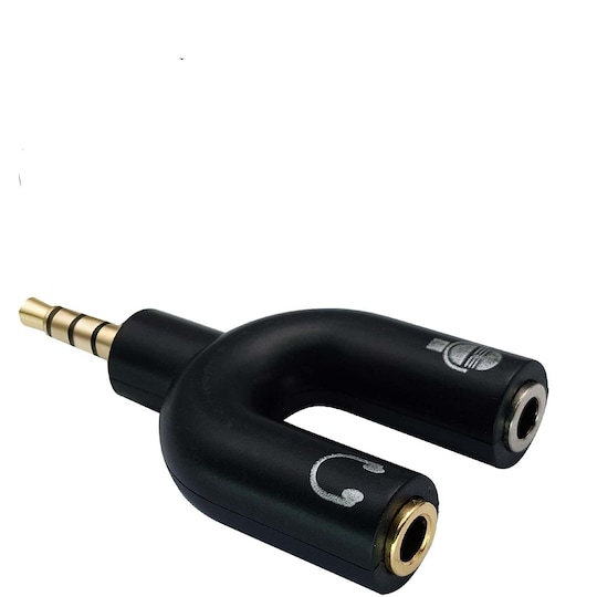 NÖRDIC Sound Adapter 3.5mm adapter for mikrofon og øretelefon
