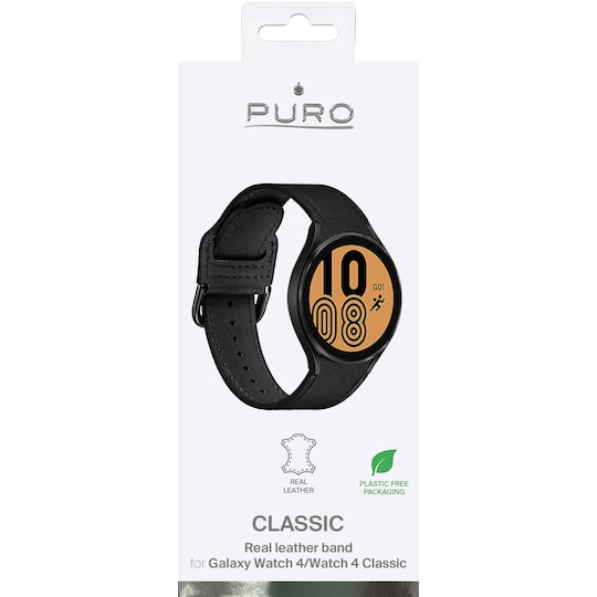 Puro Galaxy Watch 6/4/4 Classic klokkerem av lær