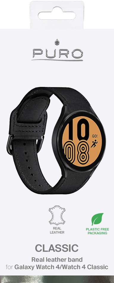 Puro Galaxy Watch 6/4/4 Classic klokkerem av lær