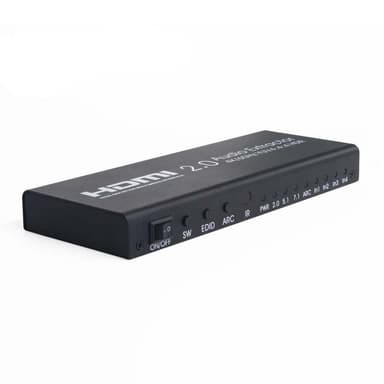 NÖRDIC HDMI Switch 4 til 1 Ultra HD 4K60Hz 4: 4: 4 HDCP2: 2 HD10 SPDIF og Stereo Dolby DTS HD PS3 / 4/5, Xbox, Apple TV, Chromecast, Nintendo Switch