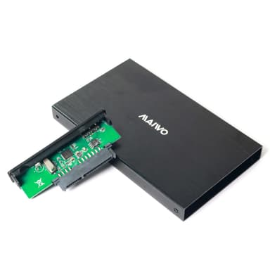 Maiwo K2501CU3 USB 3.1 Gen1 5Gbps Eksternt oppbevaringsskap for 1. 25 SATA HDD SSD 9.5mm Opp til 2TB med støtte for UASP USB-kabel inkludert
