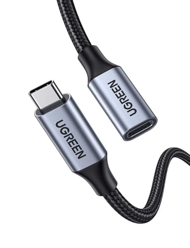 Ugreen USB C Extension Cable Mann til Kvinne Gen2 10Gbps 100W Thunderbolt3 1m
