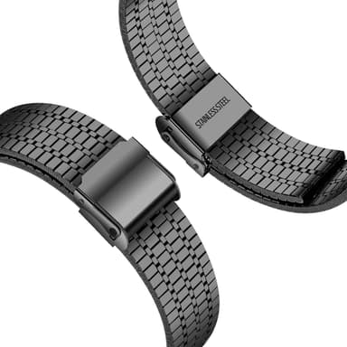 Fitbit Versa 3 armbånd i rustfritt stål Svart