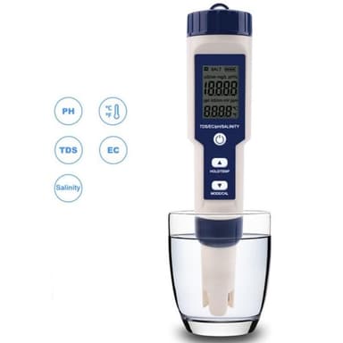 Digitalt pH-meter med fem funksjoner