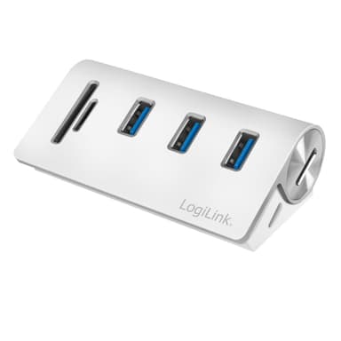 USB3.0 3-ports hub + minnekortleser