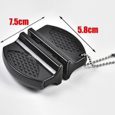 Mini knivsliper med bånd Sort