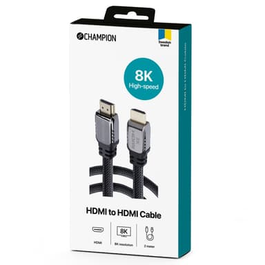 Champion HDMI-kabel Ultrasertifisert Ha-Ha 8K 2m