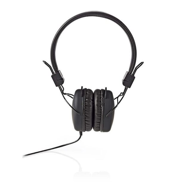 Kablede hodetelefoner | På øret | Sammenleggbar | 1,2 m rund kabel | Sort